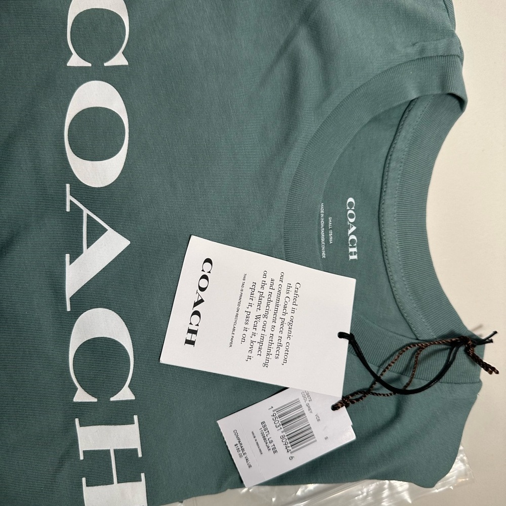 Coach Green Long Sleeve Shirt - Picture 4 of 5